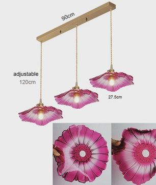 Vintage Bloemen Glazen Hanglamp - Sfeervolle Decoratie voor Woonkamer & Slaapkamer