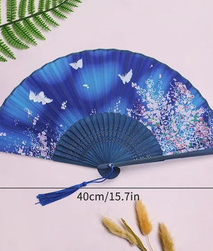 Elegante Chinese Stijl Vouwbare Handwaaier met Kwastje - Perfect voor Dans, Decoratie of Cadeau
