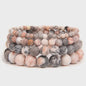 Handgemaakte Natuursteen Armbanden - Onyx & Agate Kralen - Yoga & Reiki Energie - Unisex 19cm