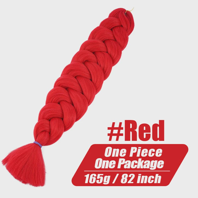 82 Inch Kanekalon Jumbo Braiding Hair - 165g Pre-Stretched Synthetisch Vlecht Haar voor Crocheten