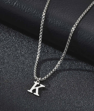 Vnox RVS Letter Ketting Heren - Kies Uw Initiaal - Waterdicht & Minimalistisch