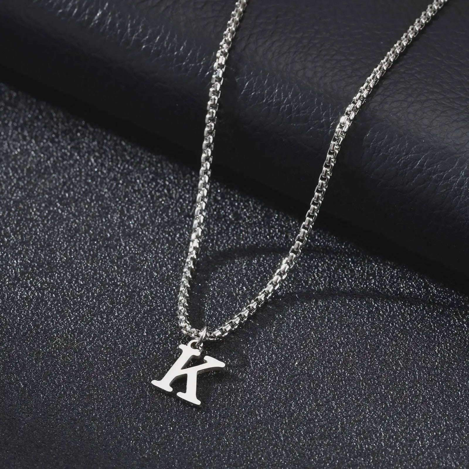 Vnox RVS Letter Ketting Heren - Kies Uw Initiaal - Waterdicht & Minimalistisch
