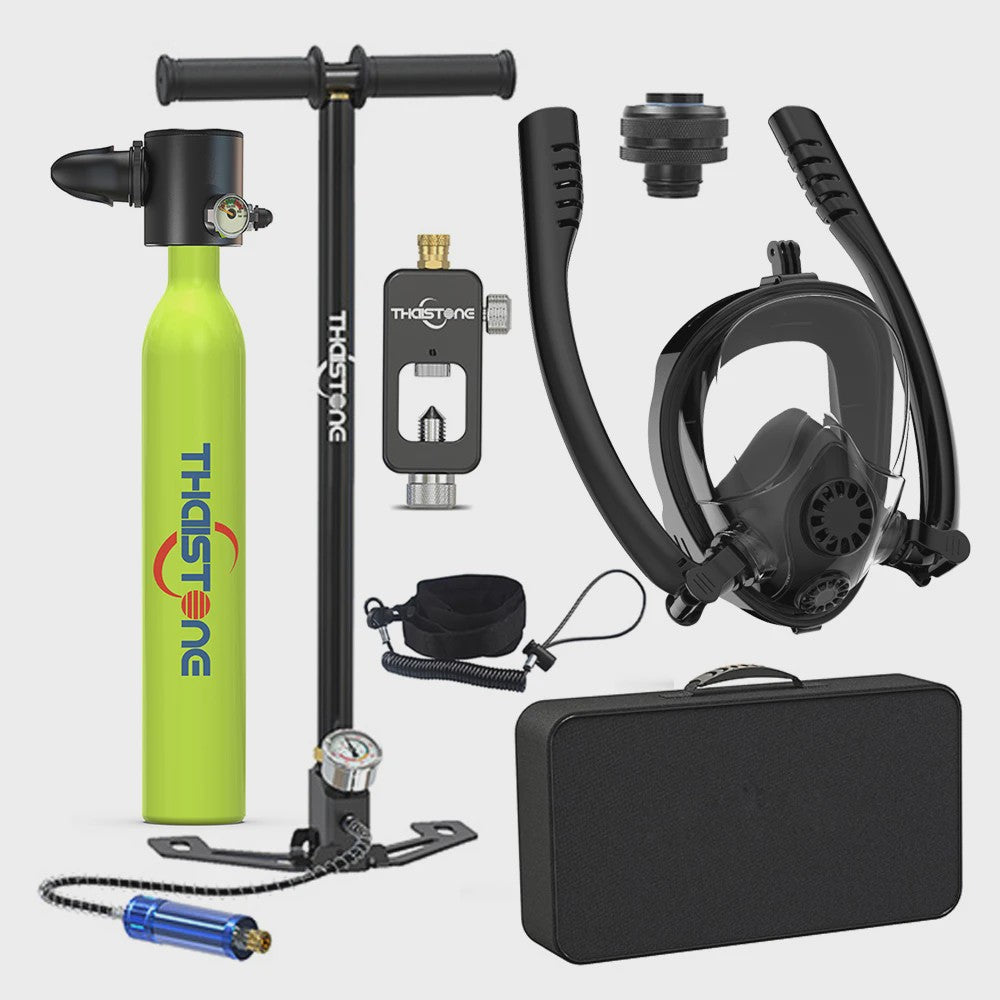 Draagbare Mini Duiktank met Full Face Snorkelmasker - 0.5L