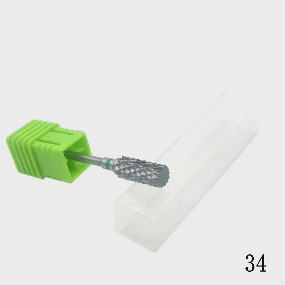 Professionele Tungsten Carbide Nagelboor Bits Set - 33 Stijlen voor Manicure & Pedicure