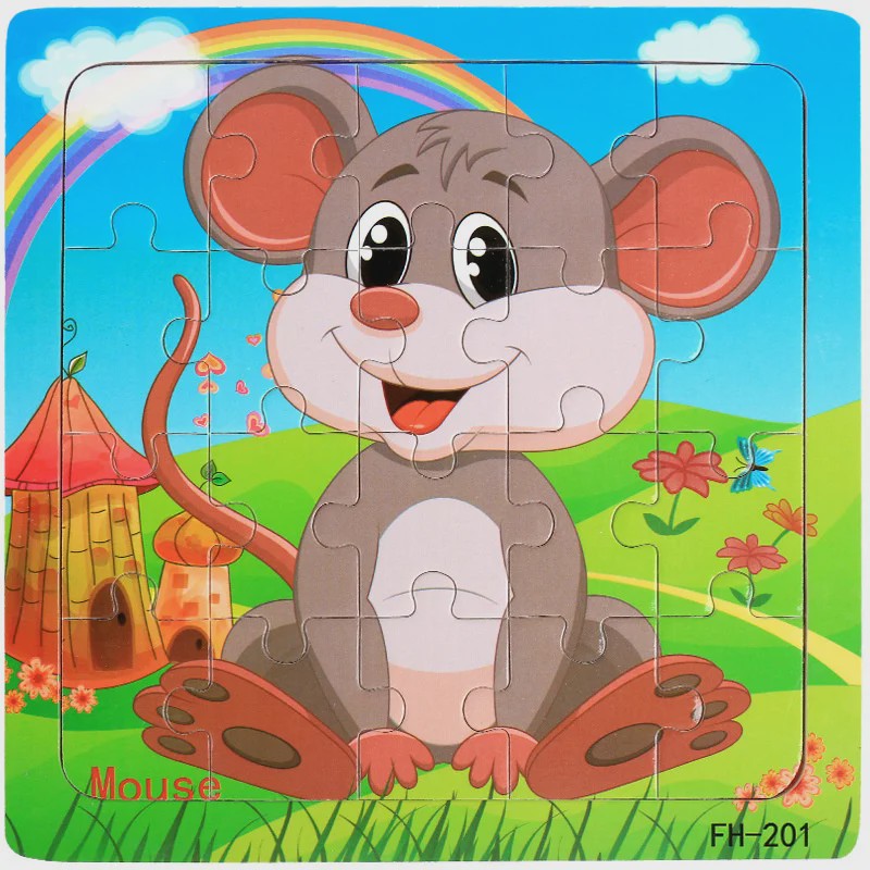 Houten 3D Puzzel Set - 20 Stuks - Dieren & Voertuigen - Educatief Montessori Speelgoed voor Kinderen 3-6 Jaar