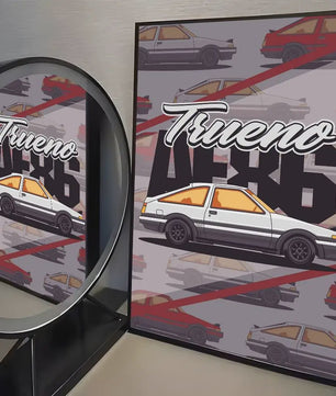 Initial D AE86 JDM Poster - Iconische Auto Kunst voor de Fan