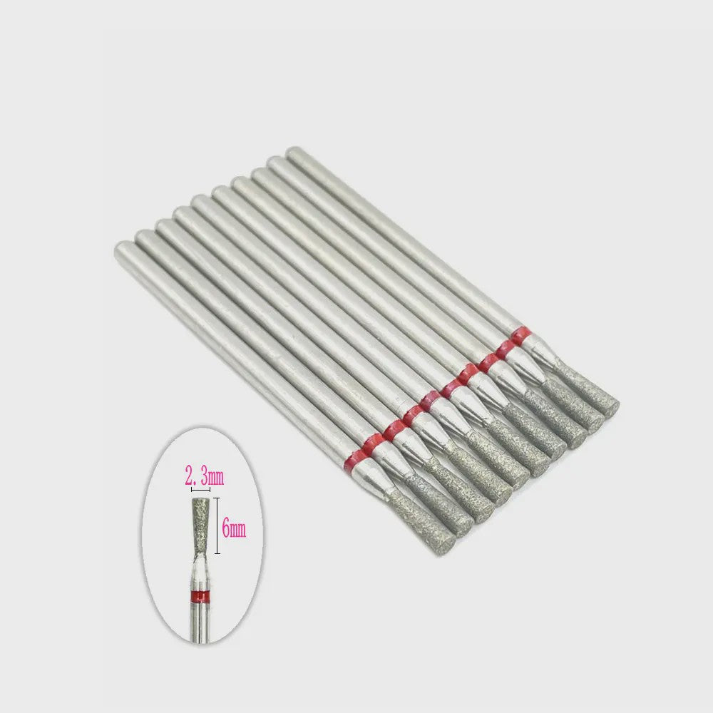 10x Diamant Freesbits Set - 2.35mm Schacht voor Tandheelkunde & Nagelstyling