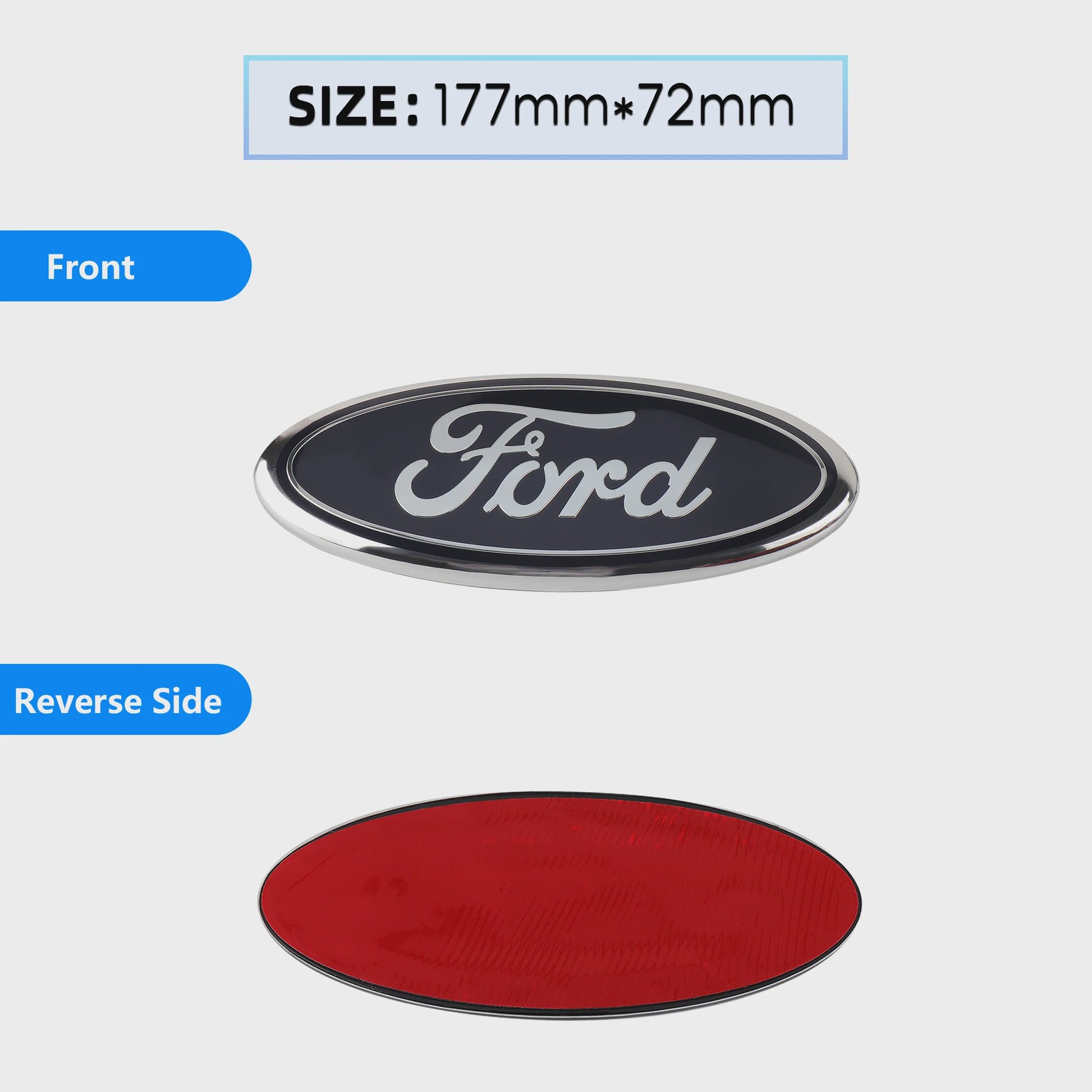 Ford Embleem Stickers - Set van 8 Stuks - Hood, Bonnet & Trunk - Universeel