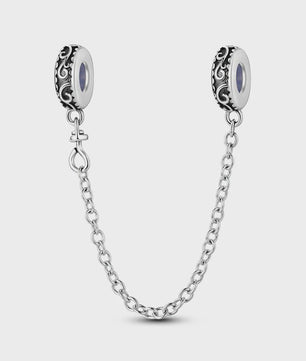 925 Sterling Zilveren Veiligheidsketting Bedel voor Armbanden - Maan, Ster, Vlinder, Hart