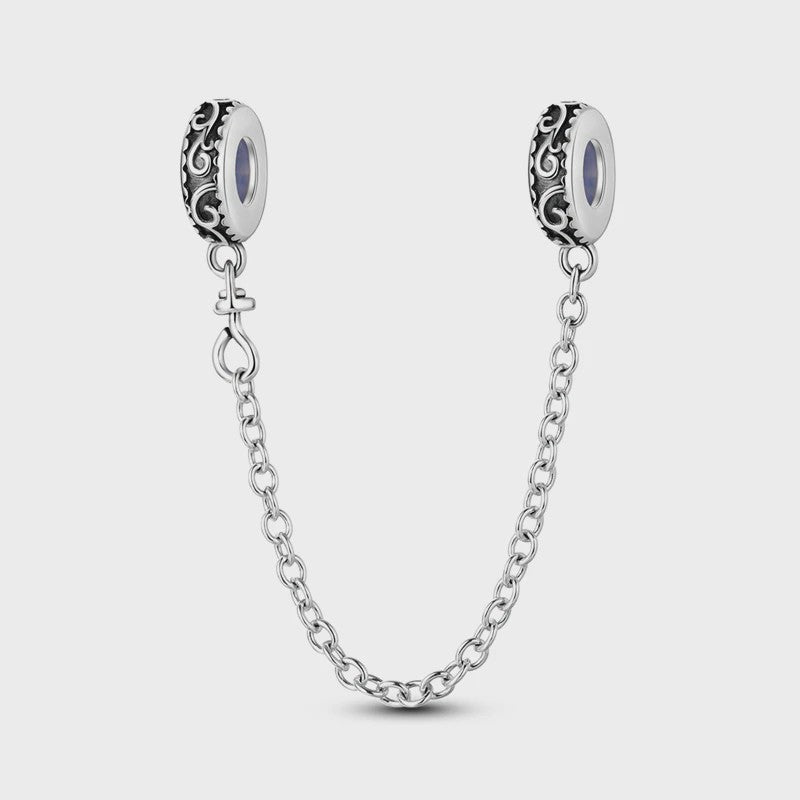925 Sterling Zilveren Veiligheidsketting Bedel voor Armbanden - Maan, Ster, Vlinder, Hart