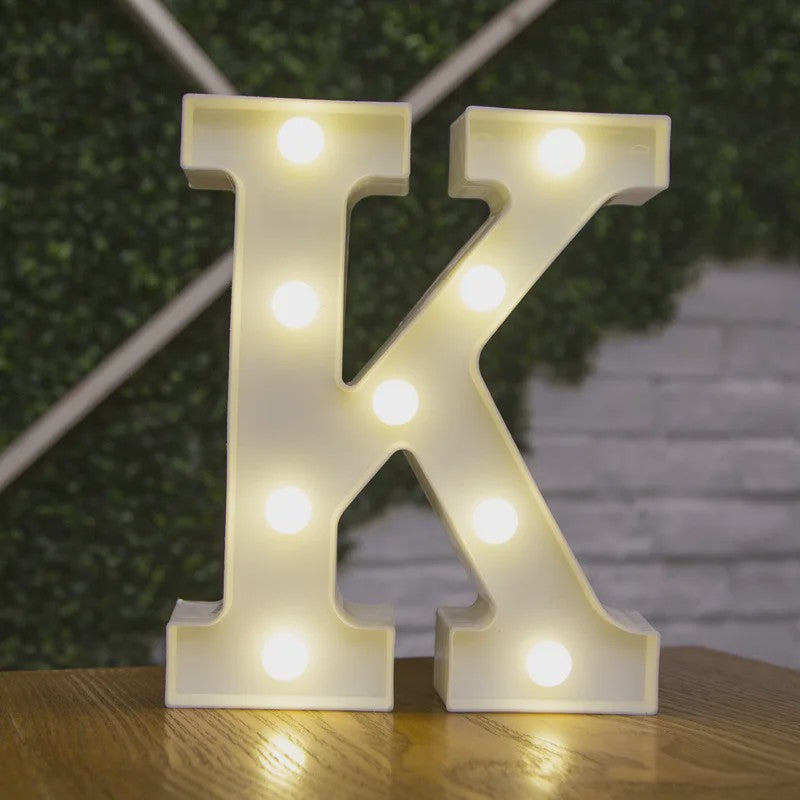 Decoratieve LED Letter & Cijfer Lampen - Creëer Sfeer met Warm Licht