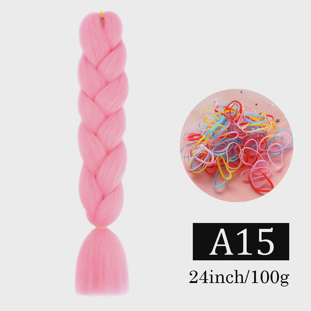 24 Inch Jumbo Braids Haarverlenging - Synthetisch Vlechtkapsel met Ombre Kleuren