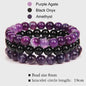 Set van 3 Natuursteen Armbanden: Rozenkwarts, Obsidiaan & Tijgeroog