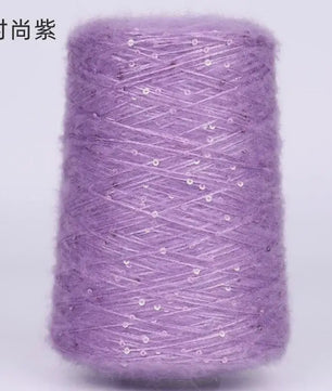 Zacht Pluche Mohair Garen met Pailletten - Kleurrijk Brei-, Haak- en Naaigaren (520g)