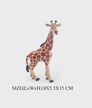 Realistische Wilde Dieren Figuren Set: Okapi, Giraf, Gnu & Zebra - Educatief Speelgoed voor Kinderen