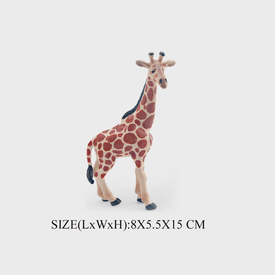 Realistische Wilde Dieren Figuren Set: Okapi, Giraf, Gnu & Zebra - Educatief Speelgoed voor Kinderen