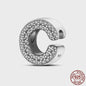 925 Sterling Zilver Letter Bedels A-Z met Zirkonia - Personaliseer je Armband