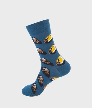 Unisex Katoenen Sokken met Vrolijke Fruit, Dieren & Kunst Prints - Hip Hop & Skateboard Stijl