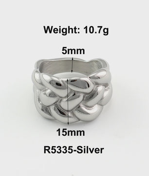 Nieuw Design Geometrische Kralen Ring - Roestvrij Staal Dames Sieraden