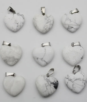 30x Natuursteen Hart Hangers (Amethist/Kwarts/Agaat) - DIY Sieraden Maken
