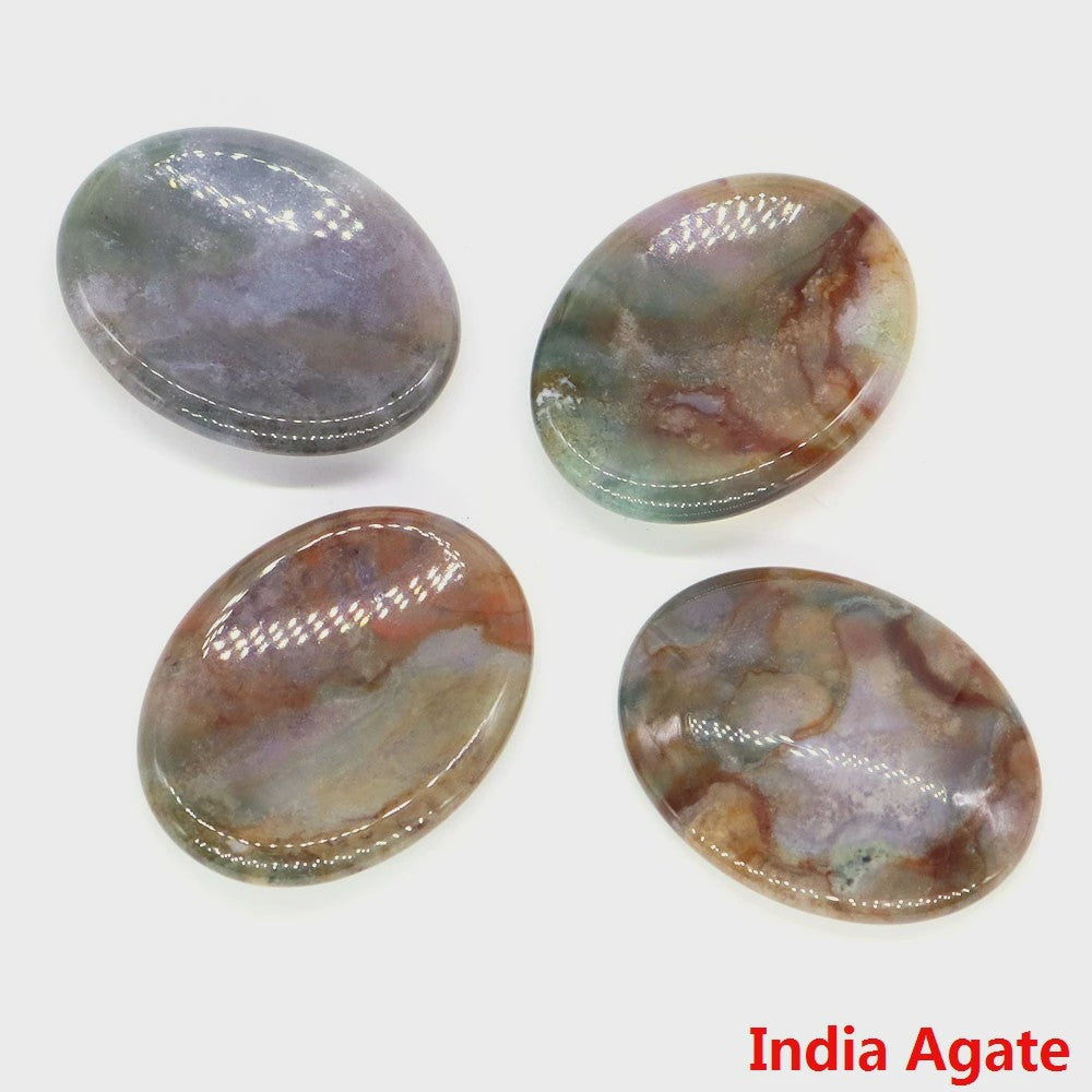 7 Chakra Kristallen Worry Stones - Ovalen Massage & Meditatie Edelstenen (35x45mm)