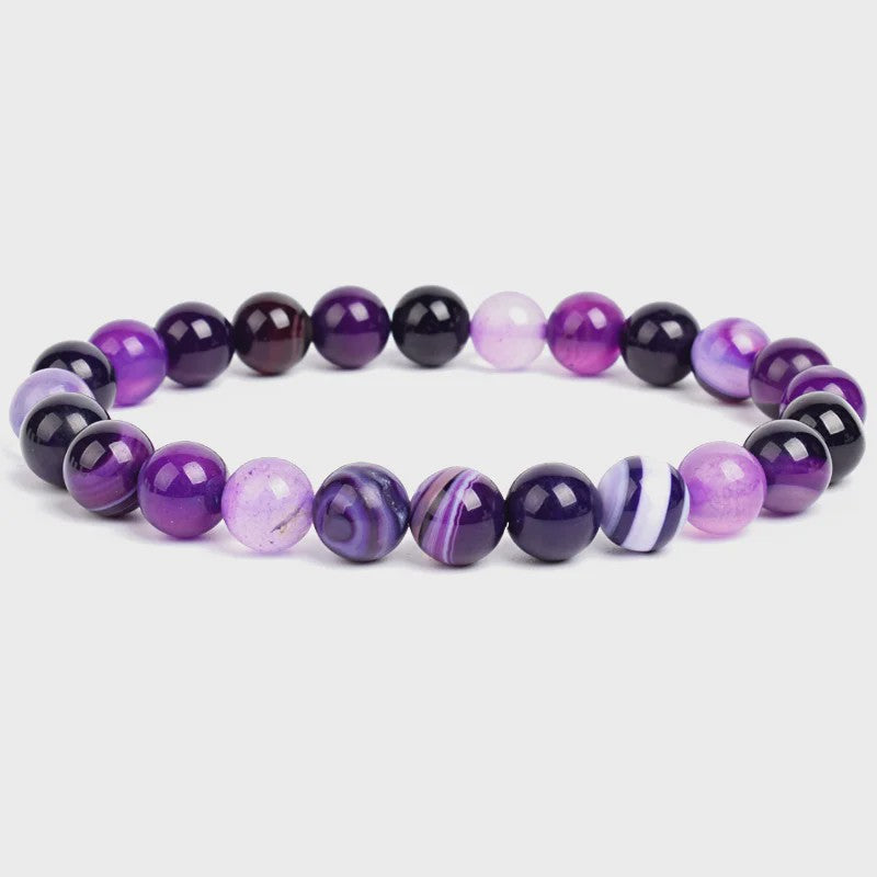 Natuurstenen Kralen Armband - Amethist, Aquamarijn, Jade & meer