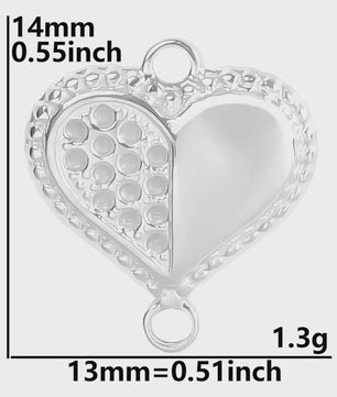 Set van 5 Zilverkleurige Stainless Steel Bedels: Ster, Maan, Zon, Vlinder, Roos & Ojo Turco
