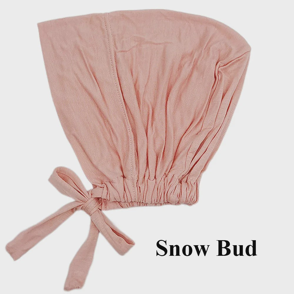 Zachte Modal Binnen Hijab Cap met Strik - Islamitische Turban Hoofddoek