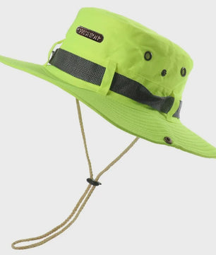 Heren Bucket Hat met Brede Rand - UV Bescherming voor Vissen, Wandelen & Outdoor