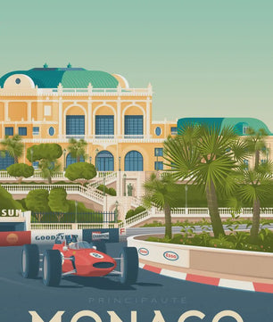 Nordic Canvas Poster: Kleurrijke Reisposters van Europese Steden - Parijs, Nice, Monaco