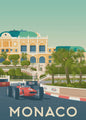 Nordic Canvas Poster: Kleurrijke Reisposters van Europese Steden - Parijs, Nice, Monaco