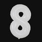 Grote Folie Ballonnen Cijfers 0-9 Cream Caramel & Wit (32/40 inch) - Feestdecoratie