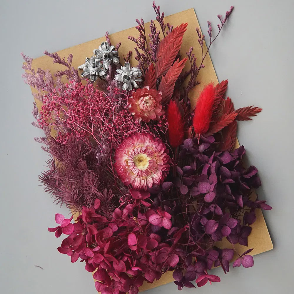Set Gedroogde Bloemen & Hydrangea voor Ambacht & Decoratie