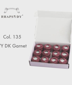 Rhapsody Pearl Cotton Garen Set - Maat 8 - 12 Bollen voor Haken, Borduren & Knutselen