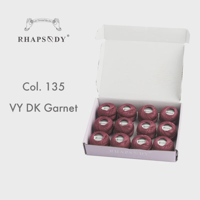 Rhapsody Pearl Cotton Garen Set - Maat 8 - 12 Bollen voor Haken, Borduren & Knutselen