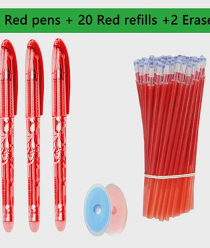 Set van 25 Kawaii Uitwisbare Gelpennen - Vloeiend Schrijven en Wissen voor School & Kantoor