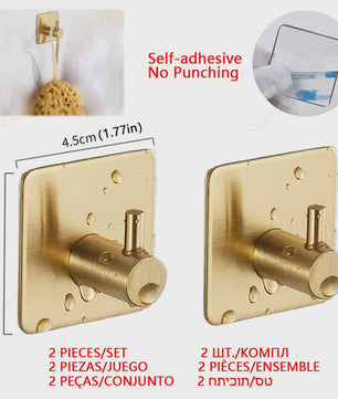 Set Badkamer Accessoires: Handdoekrek, Toiletrolhouder, Haak & Ring - Zwart