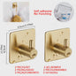 Set Badkamer Accessoires: Handdoekrek, Toiletrolhouder, Haak & Ring - Zwart