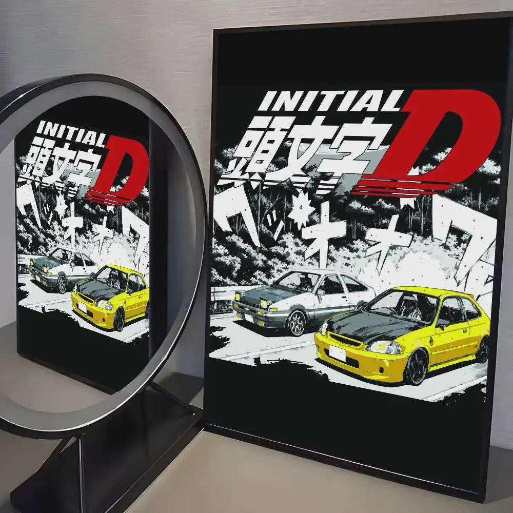 Initial D AE86 JDM Poster - Iconische Auto Kunst voor de Fan