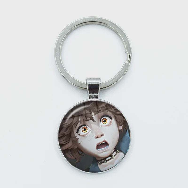 League of Legends Jinx Anime Glazen Hanger Sleutelhanger - Uniek Cadeau voor Fans