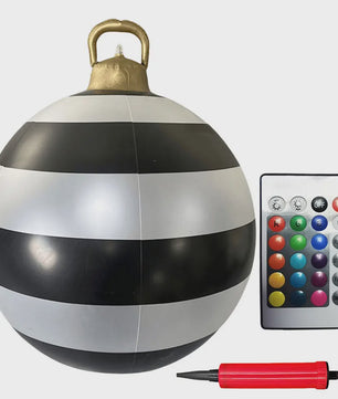 24 Inch Opblaasbare Kerstbal met LED Verlichting - XL Tuindecoratie