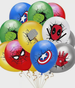 Superheld Folieballonnen Set: Spiderman, Batman, Iron Man & Captain America - Feestdecoratie