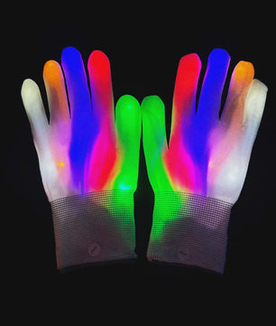 Verlicht LED Neon Purge Masker met Fiber Optic Handschoenen - Halloween & Feest