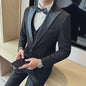S-7XL (Jacket+Vest+Pants) Fashion Boutique Lattice Formal Business Mens Suit 3Pcs Set Groom Wedding Dress Plaid Suit Show Stage