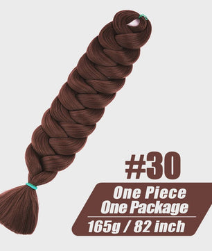 82 Inch Kanekalon Jumbo Braiding Hair - 165g Pre-Stretched Synthetisch Vlecht Haar voor Crocheten