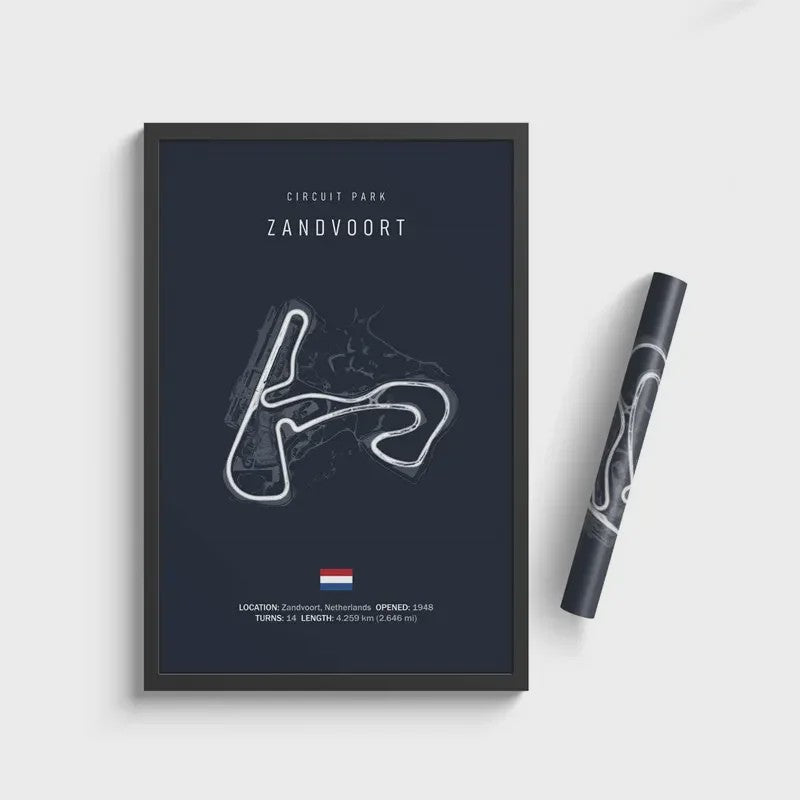F1 Circuit Poster: Monaco Imola Track Art - Stijlvolle Motorsport Wall Art