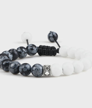 Verstelbare Natuursteen Armband - 8mm Agate & Onyx Kralen voor Mannen en Vrouwen