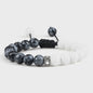 Verstelbare Natuursteen Armband - 8mm Agate & Onyx Kralen voor Mannen en Vrouwen