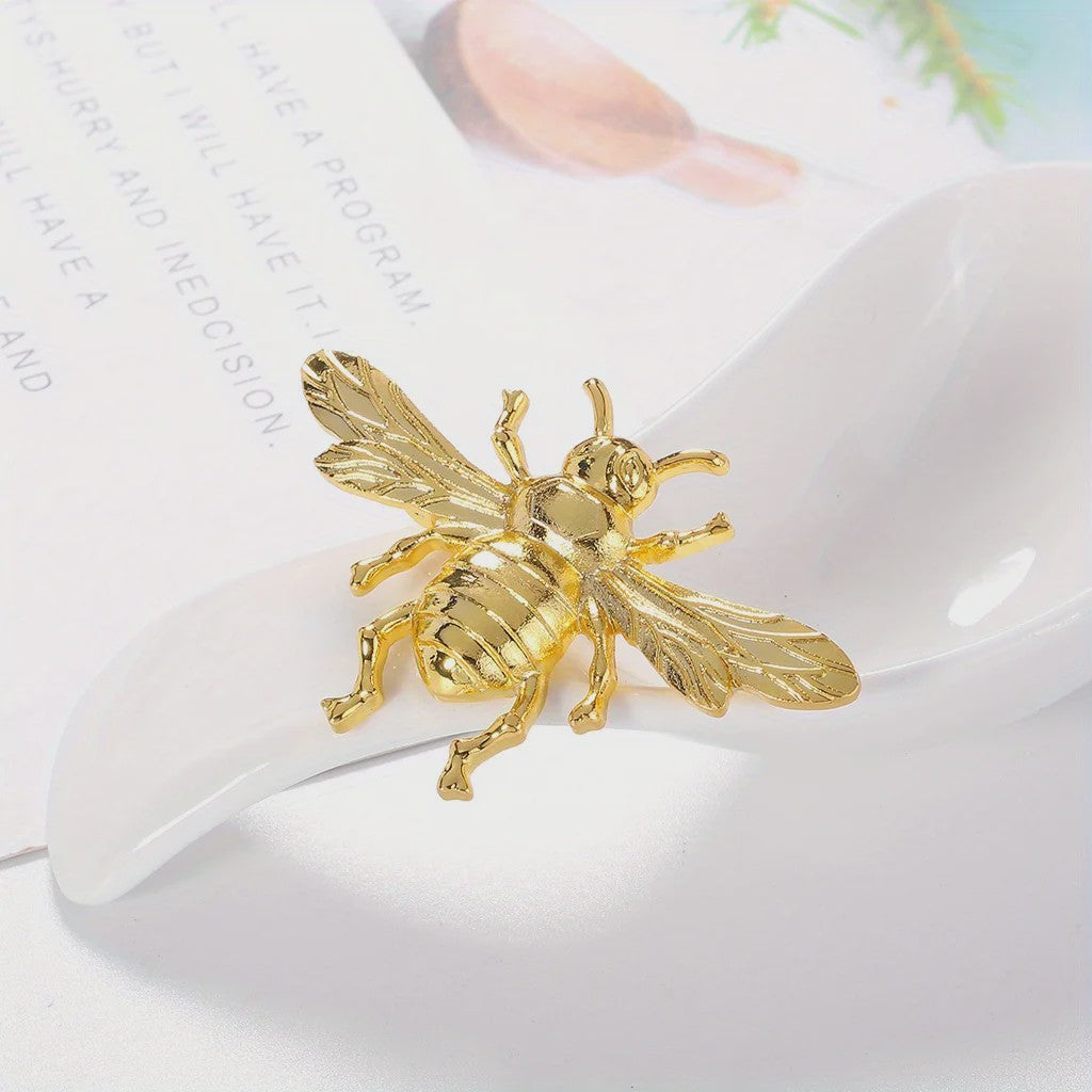 Luxe Bijen Broche met Kristallen - Vintage Baroque Stijl
