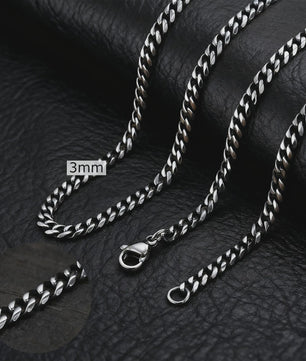 Klassieke Cuban Chain Ketting Heren Dames - Roestvrij Staal (3-11mm)